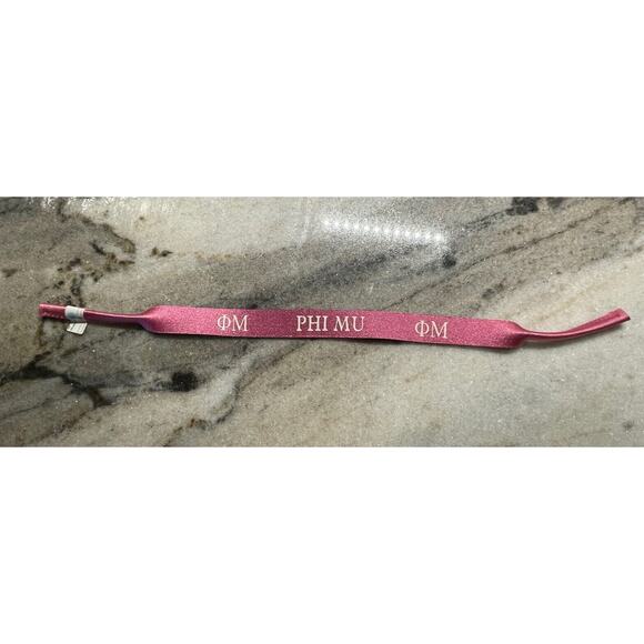 Croakies Original Phi Mu Sorority Neoprene Eyewear Retainer New Made In USA - Picture 1 of 6